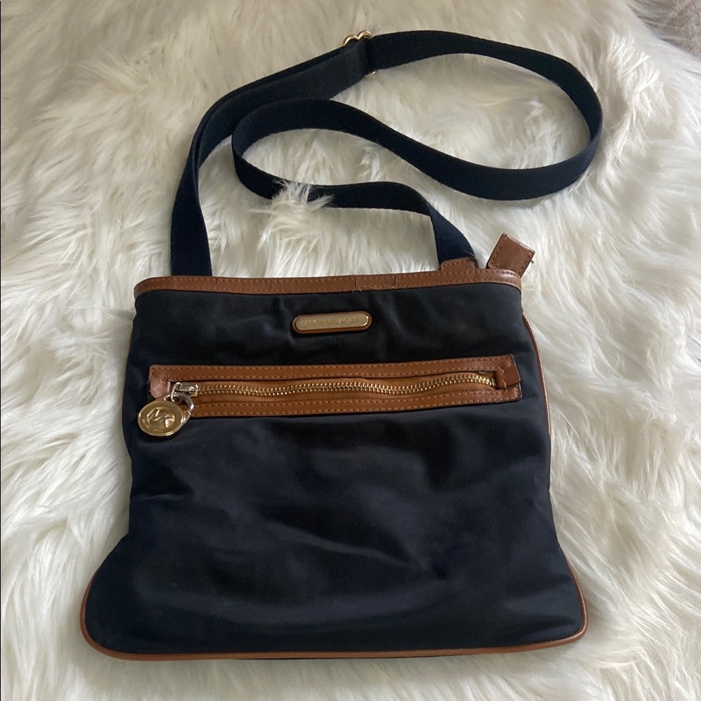 Michael Michael Kors Black and Brown Crossbody Bag